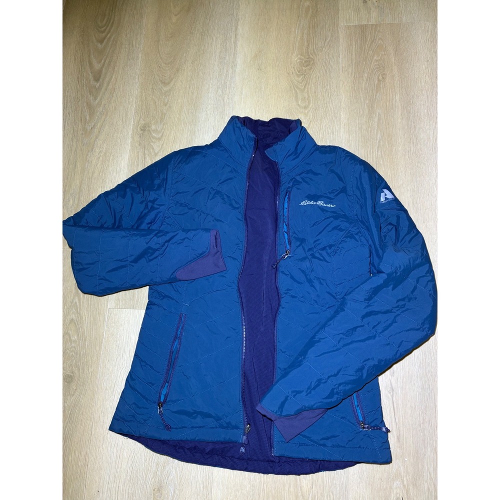 Eddie Bauer First Ascent Igniter Reversible Jacket Blue Teal Quilted Puffer XS